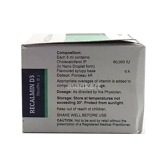 recalmin d3 sugar free oral solution 5 ml